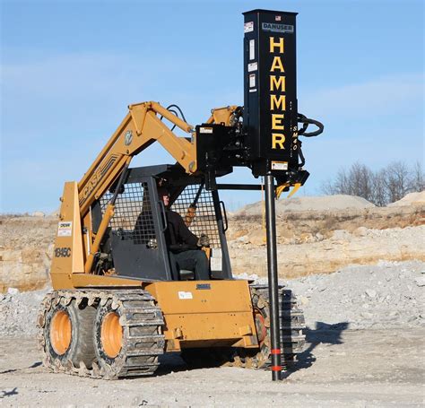 skid steer post driver rental virginia|post pounder rental near me.